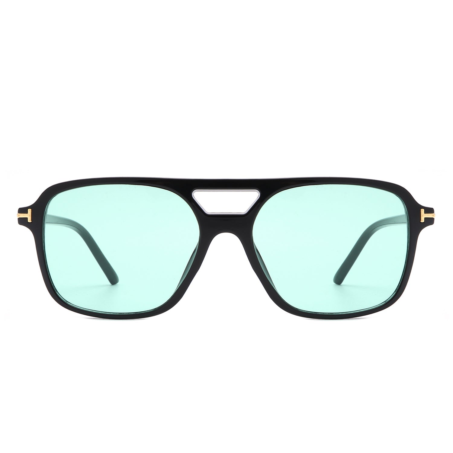 Skyhavoc - Retro Square Brow-Bar Aviator Sunglasses
