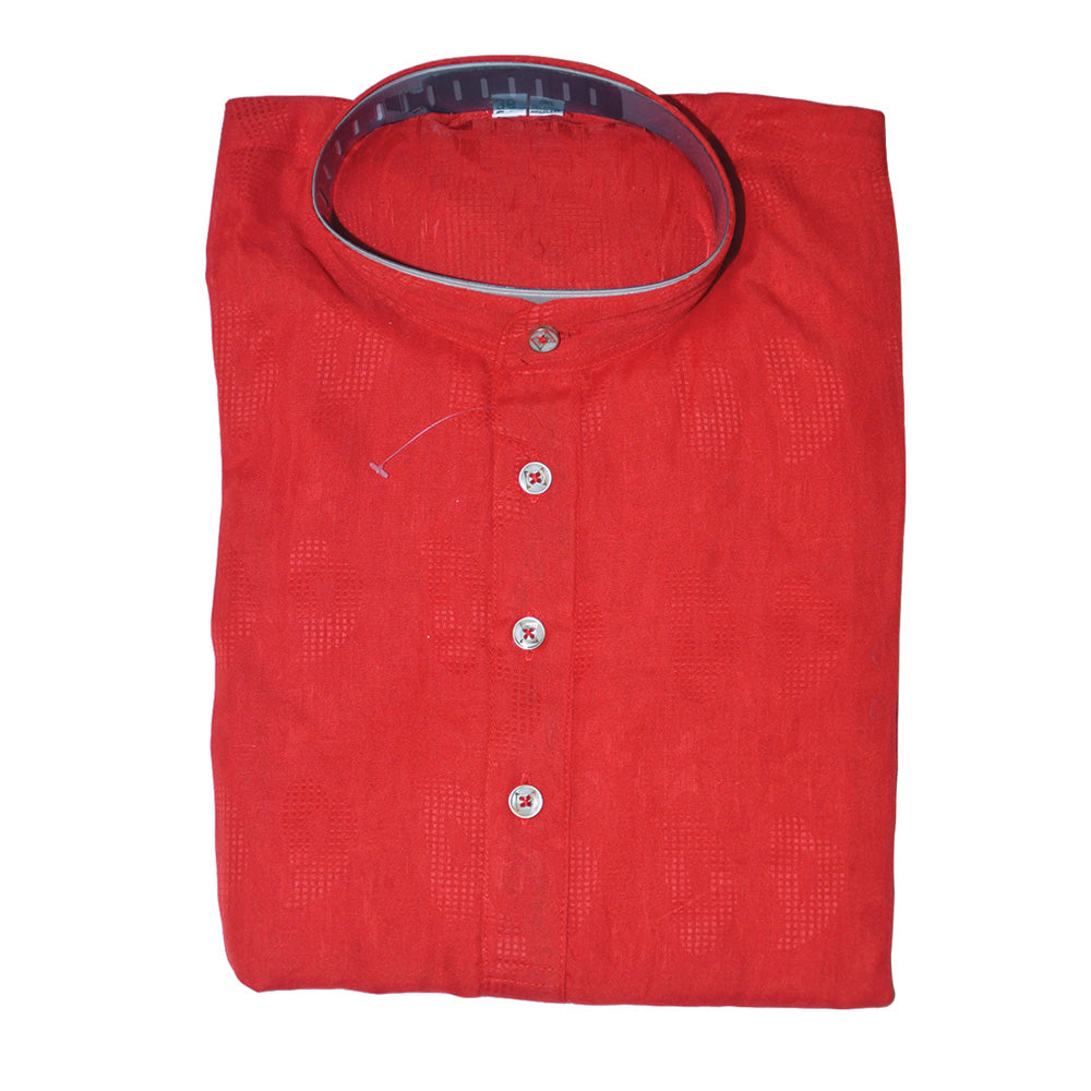 Red Cotton Kurta Set for Men