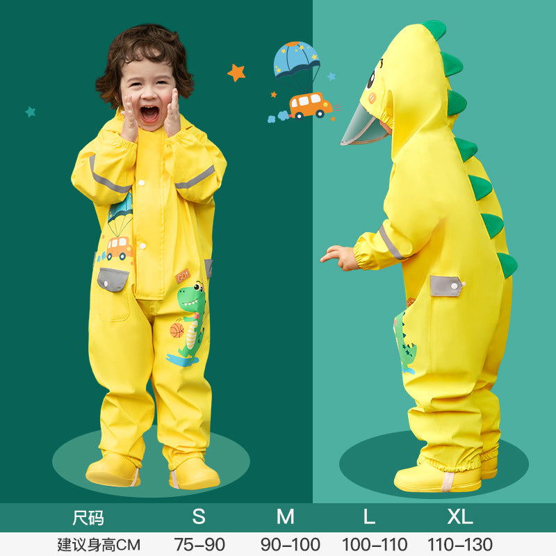 Children's one-piece raincoats, full-body rainproof jackets for boys and girls, girls' rainproof clothing, rain pants and rain suits