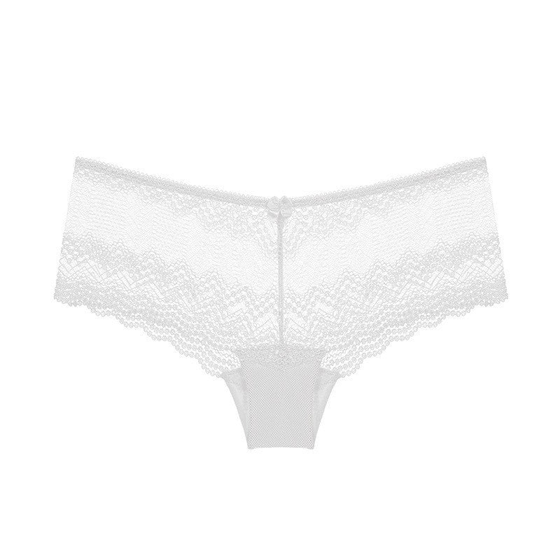 underpants for women, ultra-thin transparent bow lace underpants, pure cotton bottom crotch lifting buttocks, low-waisted triangle pants