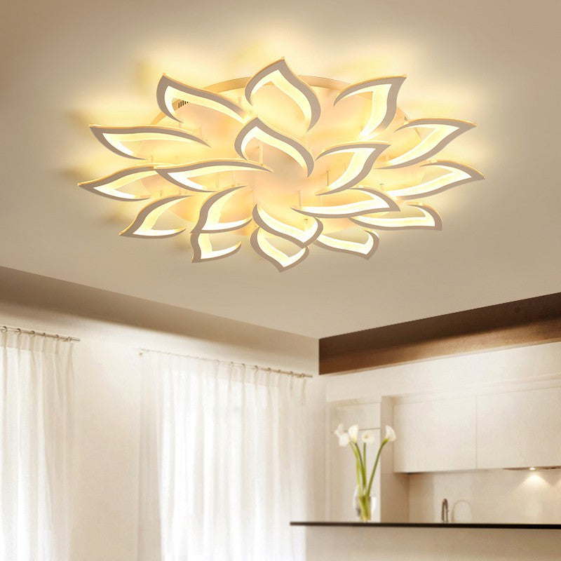The living room lamp is a grand led ceiling lamp, followed by acrylic bedroom and study lamps