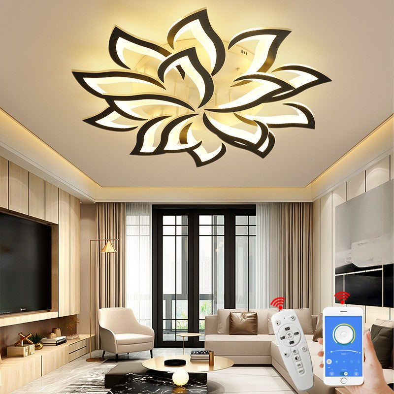 The living room lamp is a grand led ceiling lamp, followed by acrylic bedroom and study lamps