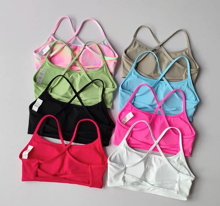 Women's slim shoulder strap shock-absorbing fitness sports underwear