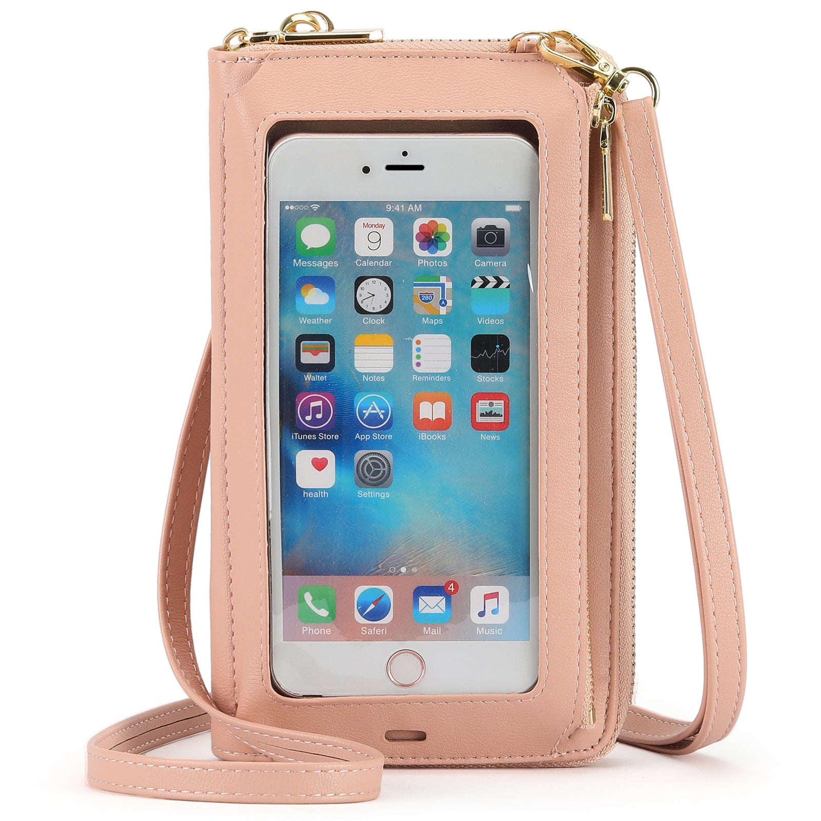 This year's touch-screen mobile phone bag is a multi-functional, multi-functional, single-shoulder transparent mini wallet and mobile phone bag that can be crossed at an Angle