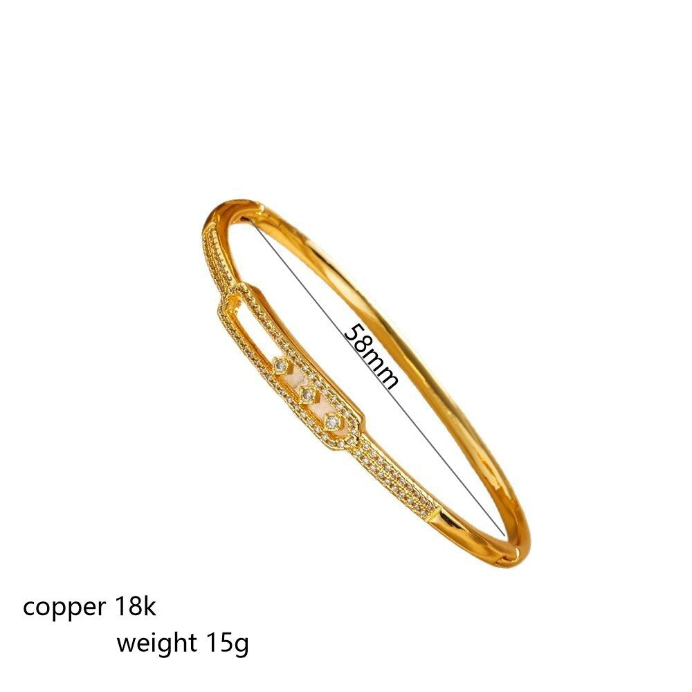 Zircon inlaid bracelet