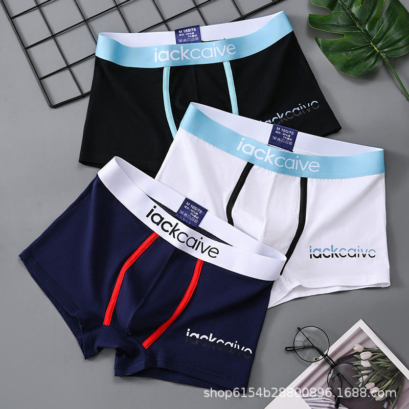 Pure cotton men's underwear for young men is comfortable. Each pair is independently packaged. You can buy one piece