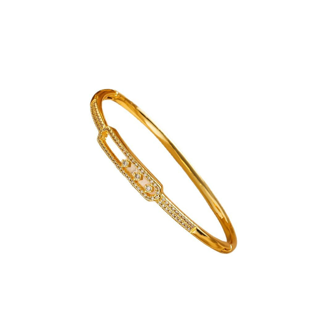 Zircon inlaid bracelet