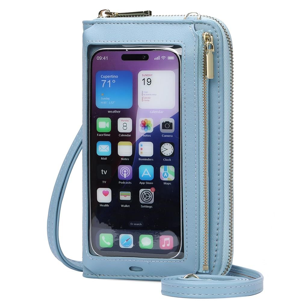 This year's touch-screen mobile phone bag is a multi-functional, multi-functional, single-shoulder transparent mini wallet and mobile phone bag that can be crossed at an Angle