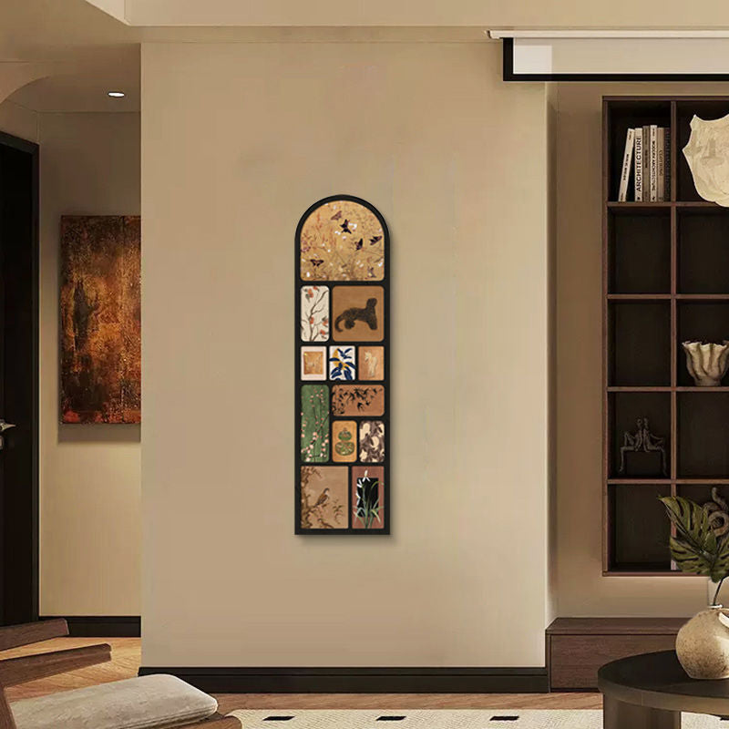 Ancient corner cabinet corner cabinet living room sofa storage cabinet Corner shelf retro senior sense all narrow cabinet