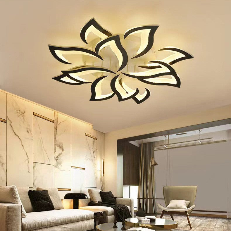 The living room lamp is a grand led ceiling lamp, followed by acrylic bedroom and study lamps