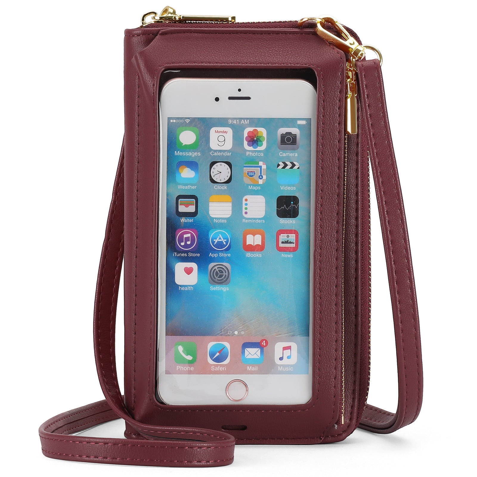 This year's touch-screen mobile phone bag is a multi-functional, multi-functional, single-shoulder transparent mini wallet and mobile phone bag that can be crossed at an Angle